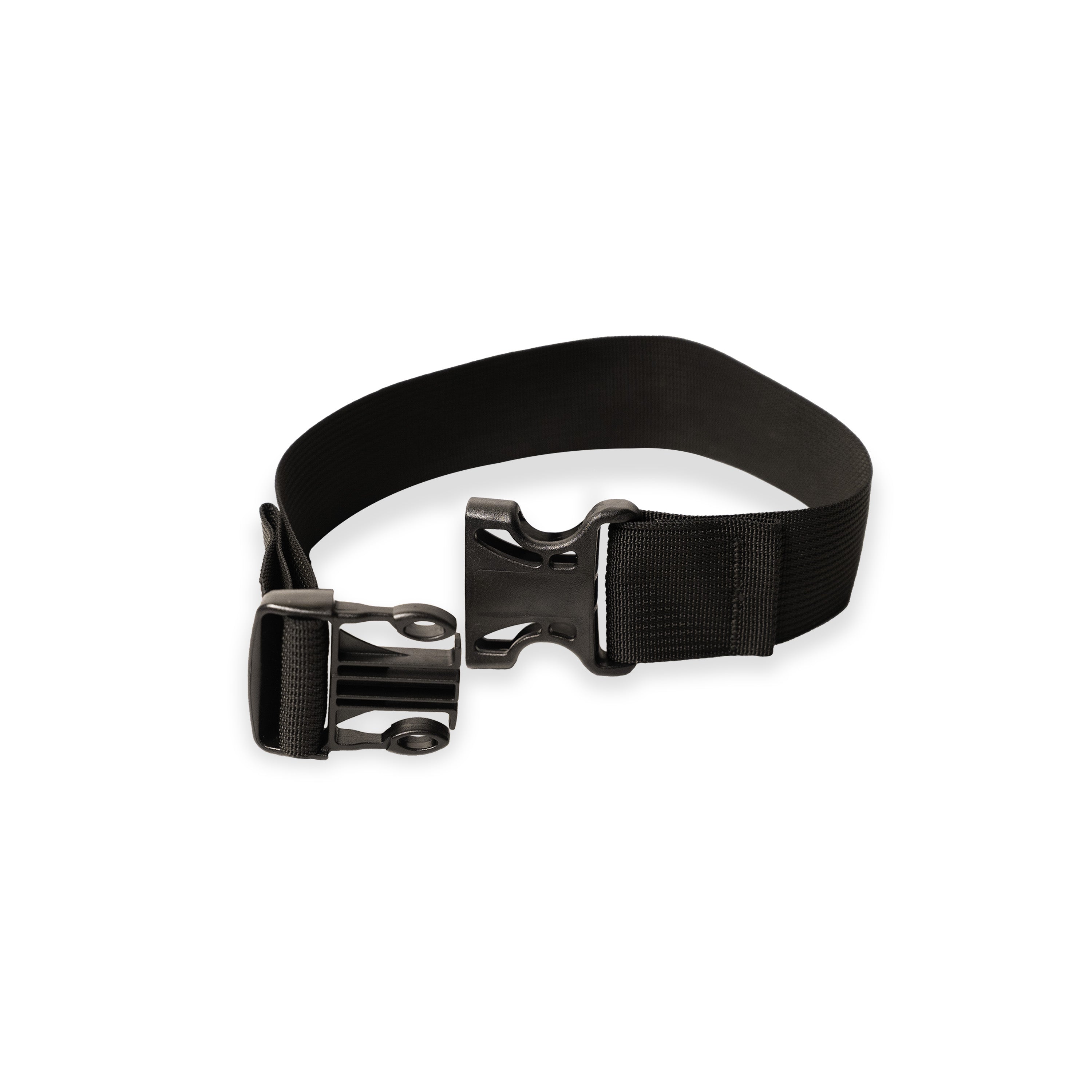 Close up view of the Hyperlite Mountain Gear Black / One Size Hip Belt Extender