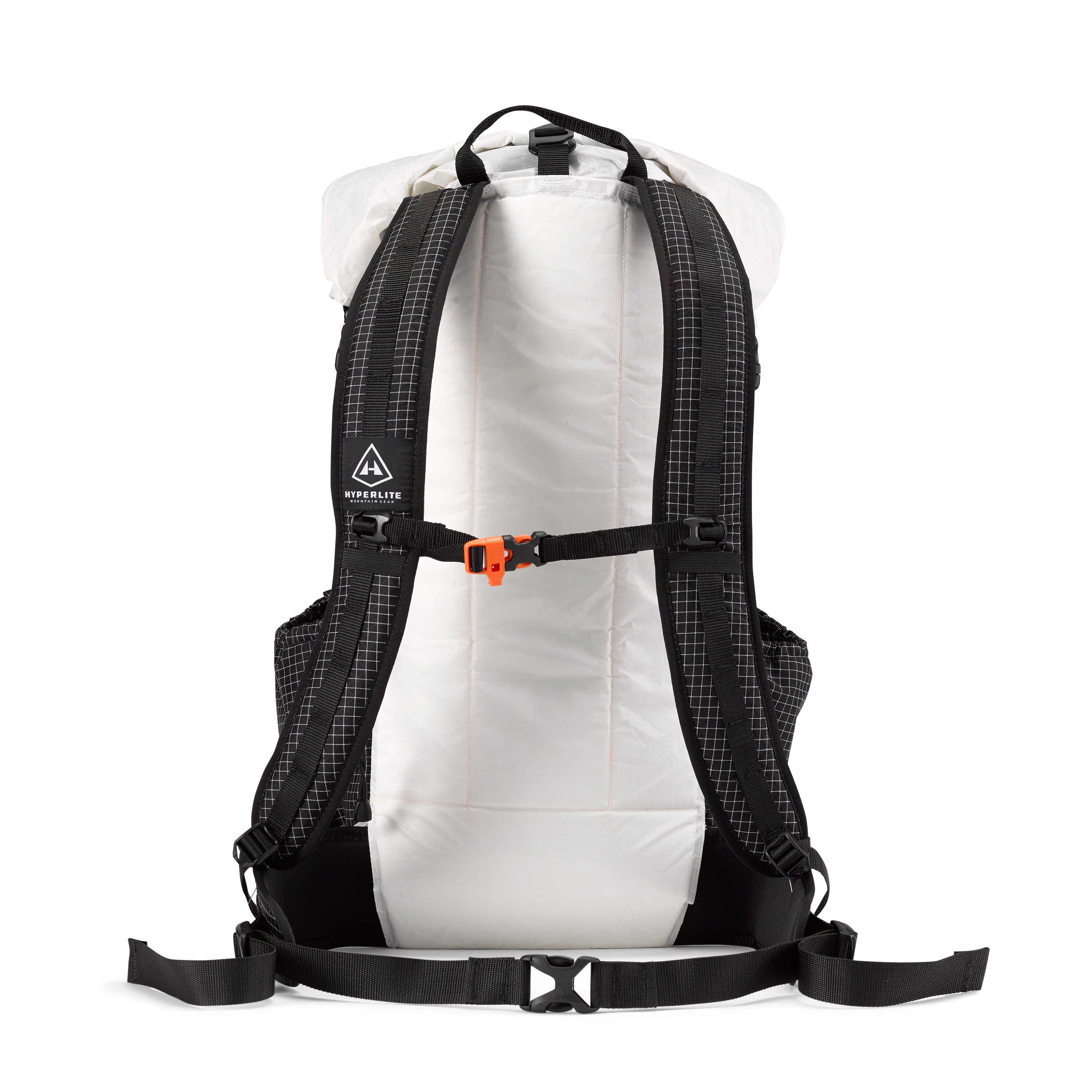 Rear view of the Hyperlite Mountain Gear Elevate 22 showing the shoulder straps with thumb loops