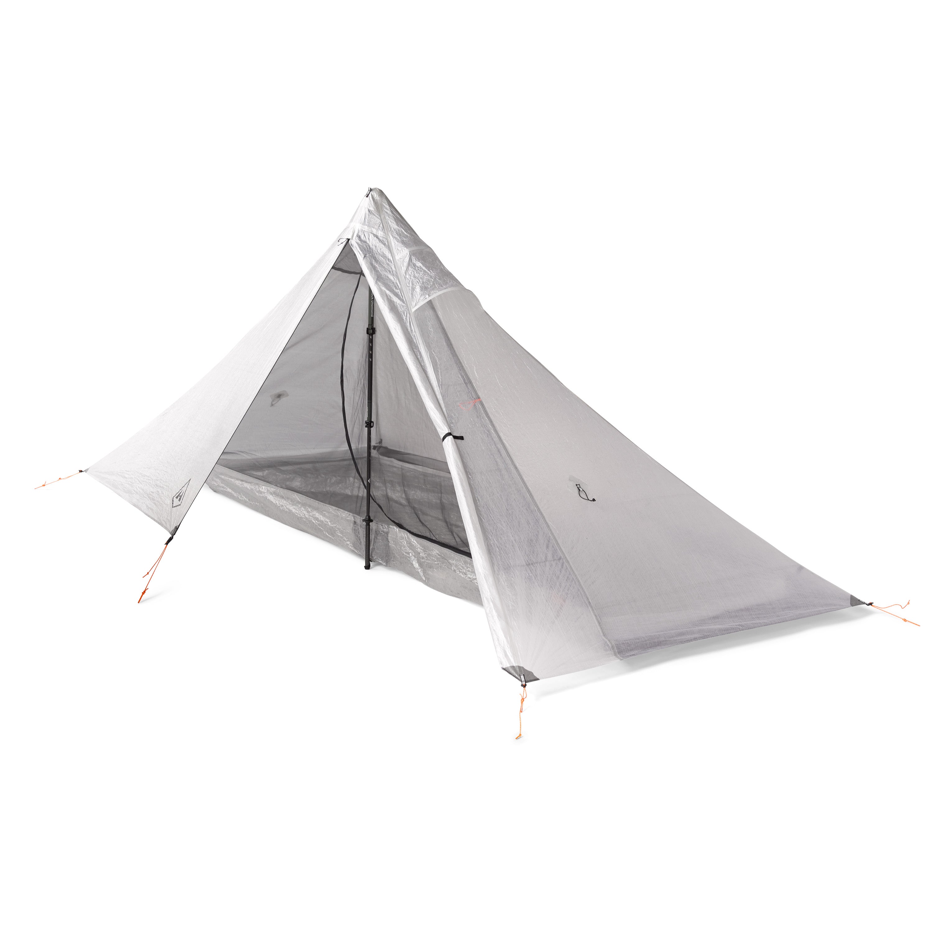 Front view of the Hyperlite Mountain Gear Mid 1 Tent made from Dyneema® Composite Fabrics #color_white