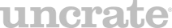 Uncrate logo on a black background.