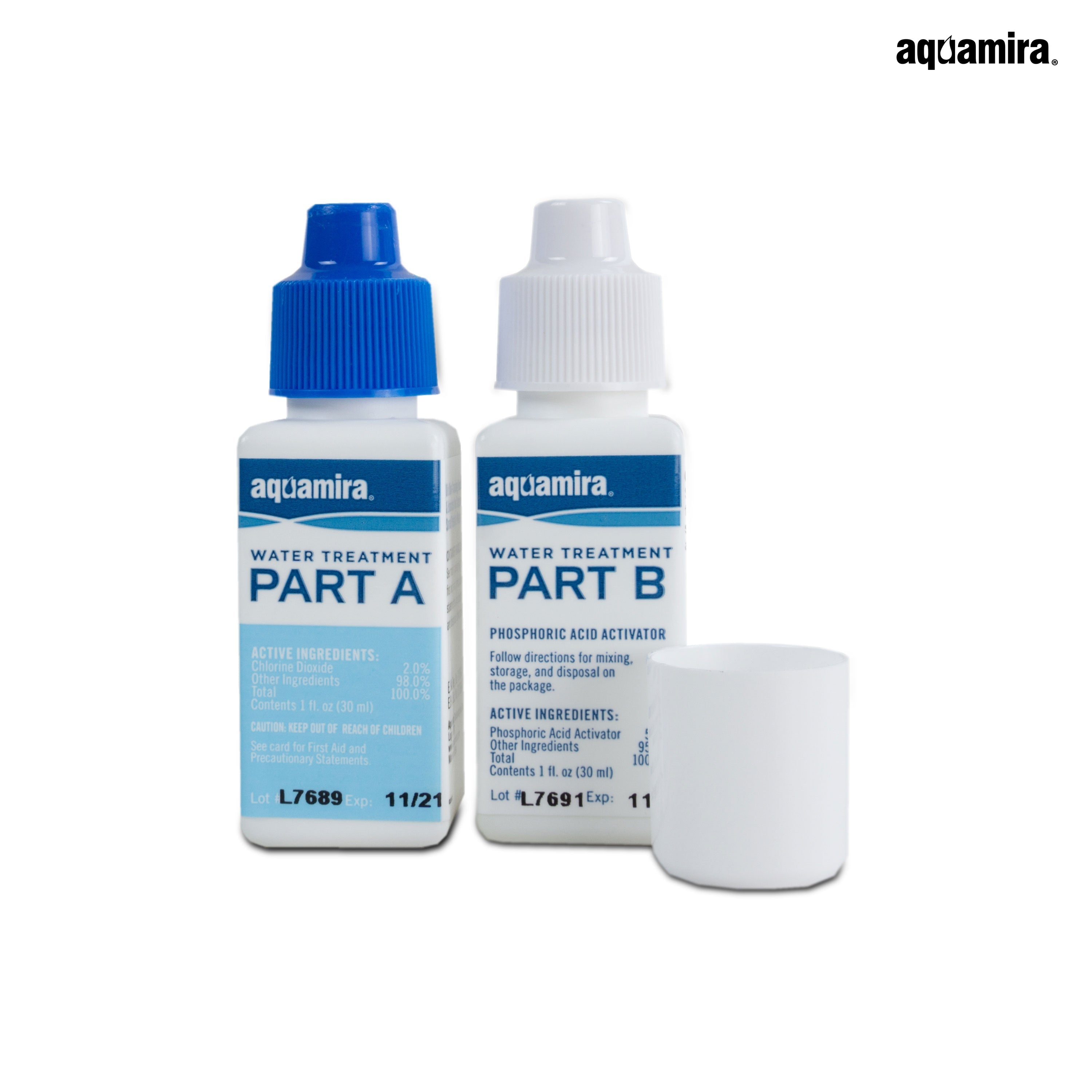 Front view of Hyperlite Mountain Gear's Aquamira Water Treatment