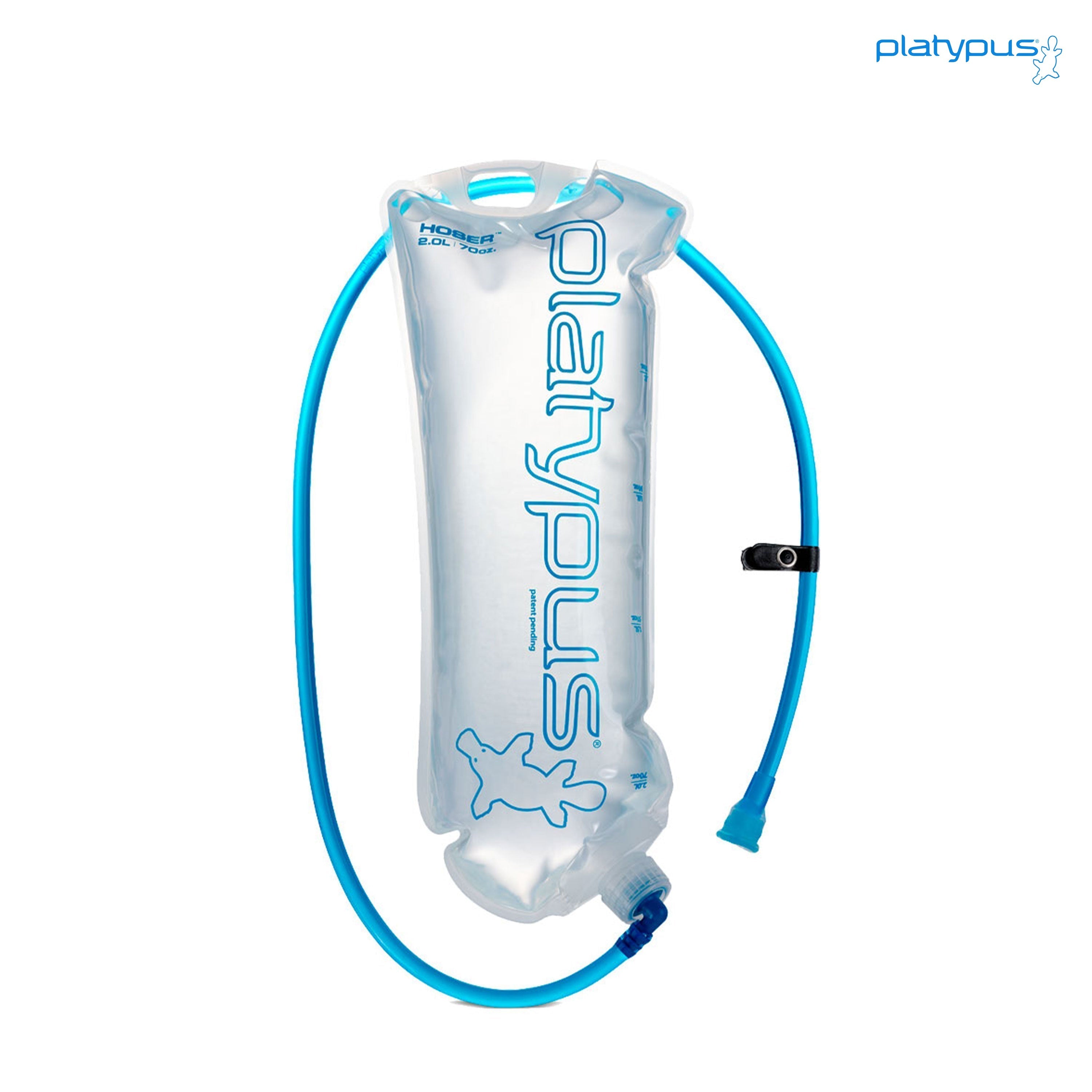 Front view of Hyperlite Mountain Gear's Platypus Hoser 2.0L Reservoir