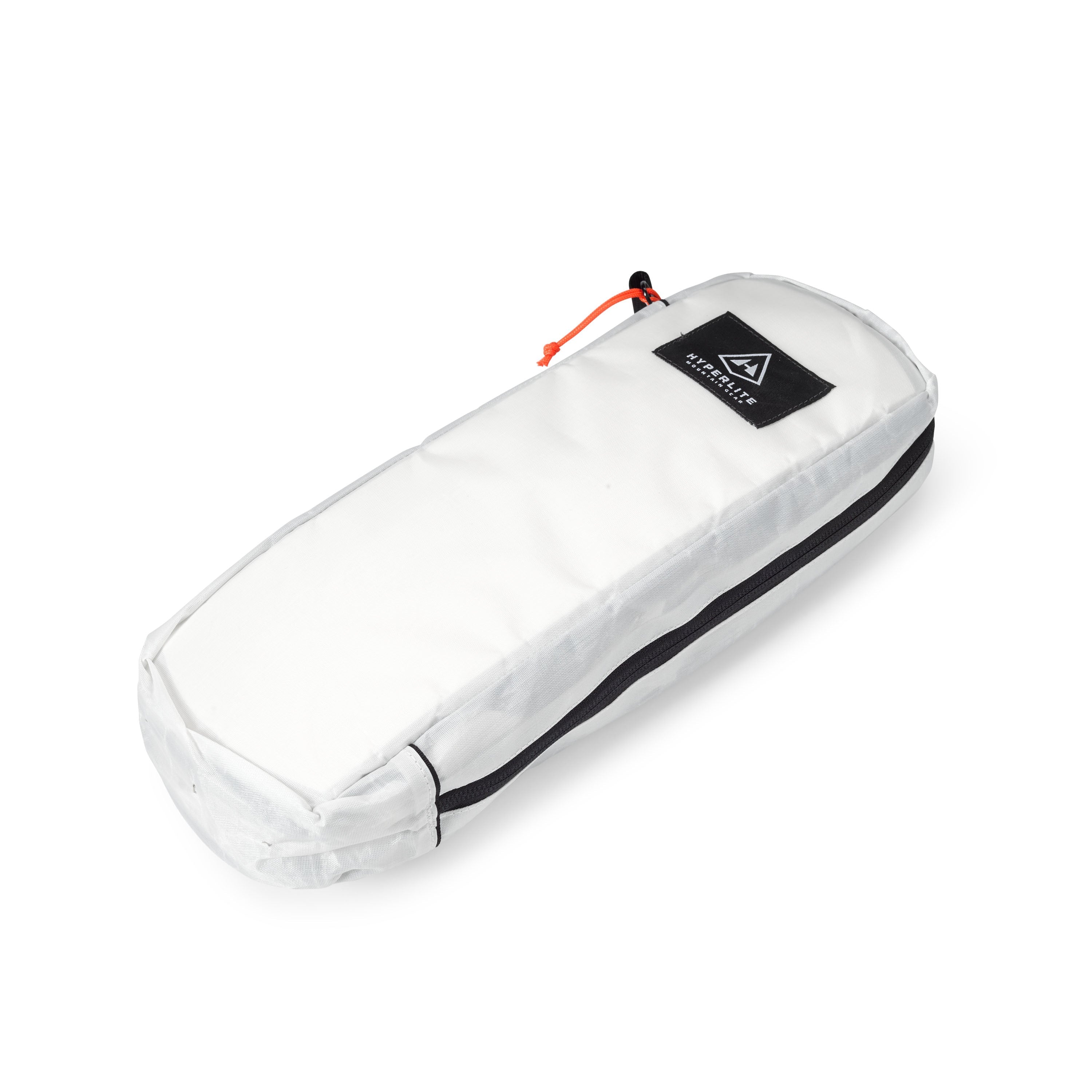 Front view of Hyperlite Mountain Gear's Prism Crampon Bag in White
