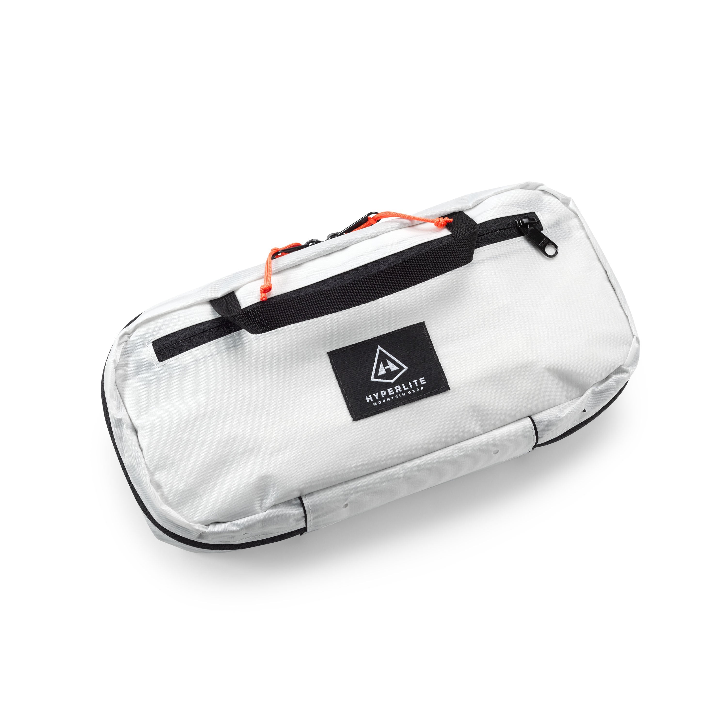 Front view of Hyperlite Mountain Gear's Prism Ice Screw Case in White