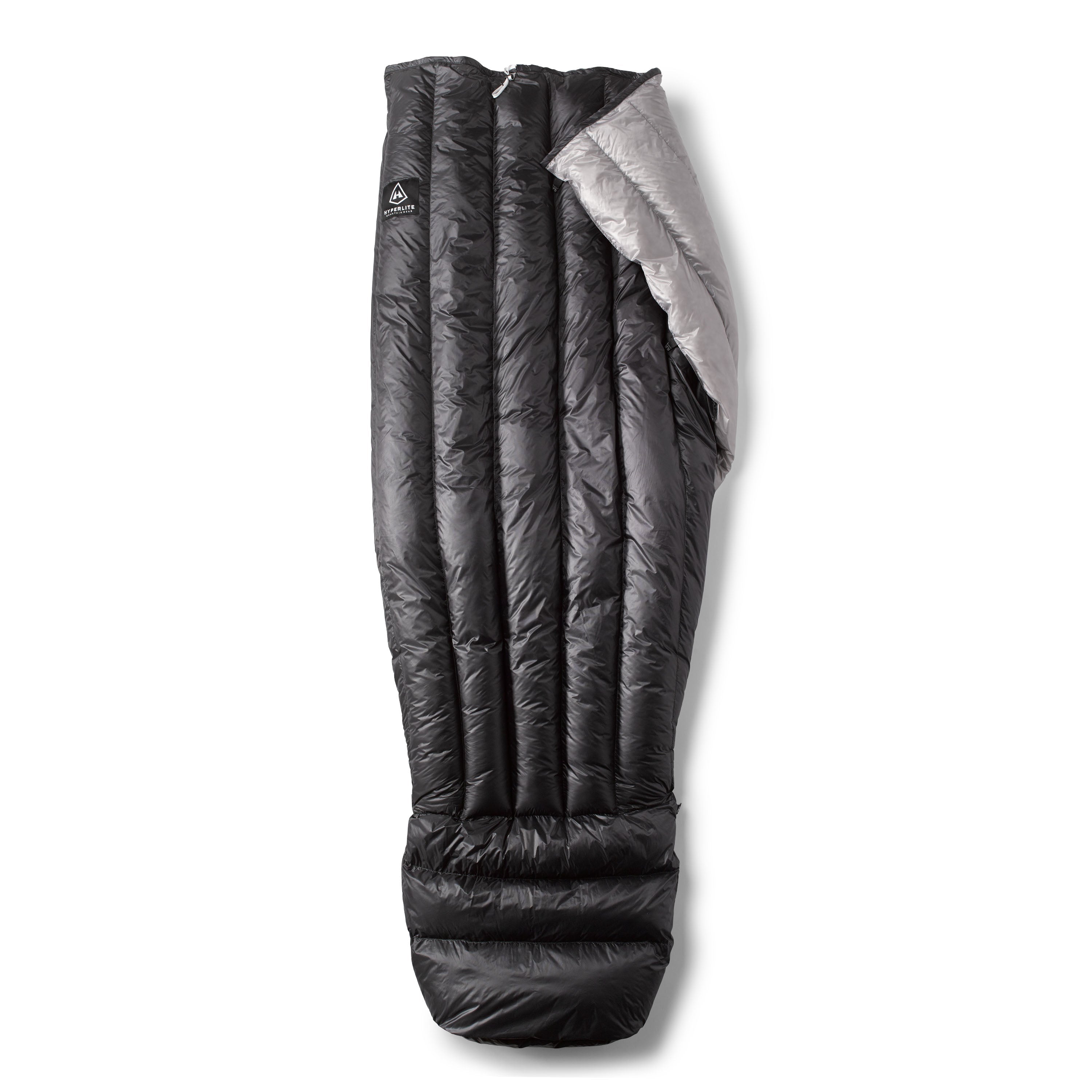 Overhead view of the Hyperlite Mountain Gear 40 Degree Quilt with RDS Certified 1000-fill power down