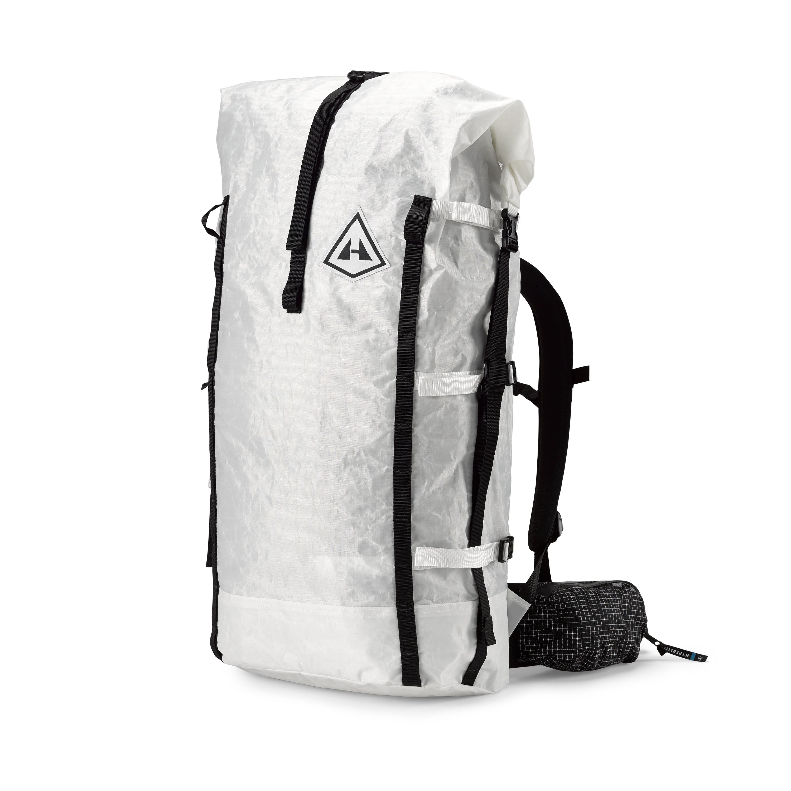 Front view of Hyperlite Mountain Gear's Porter 70 Pack in White