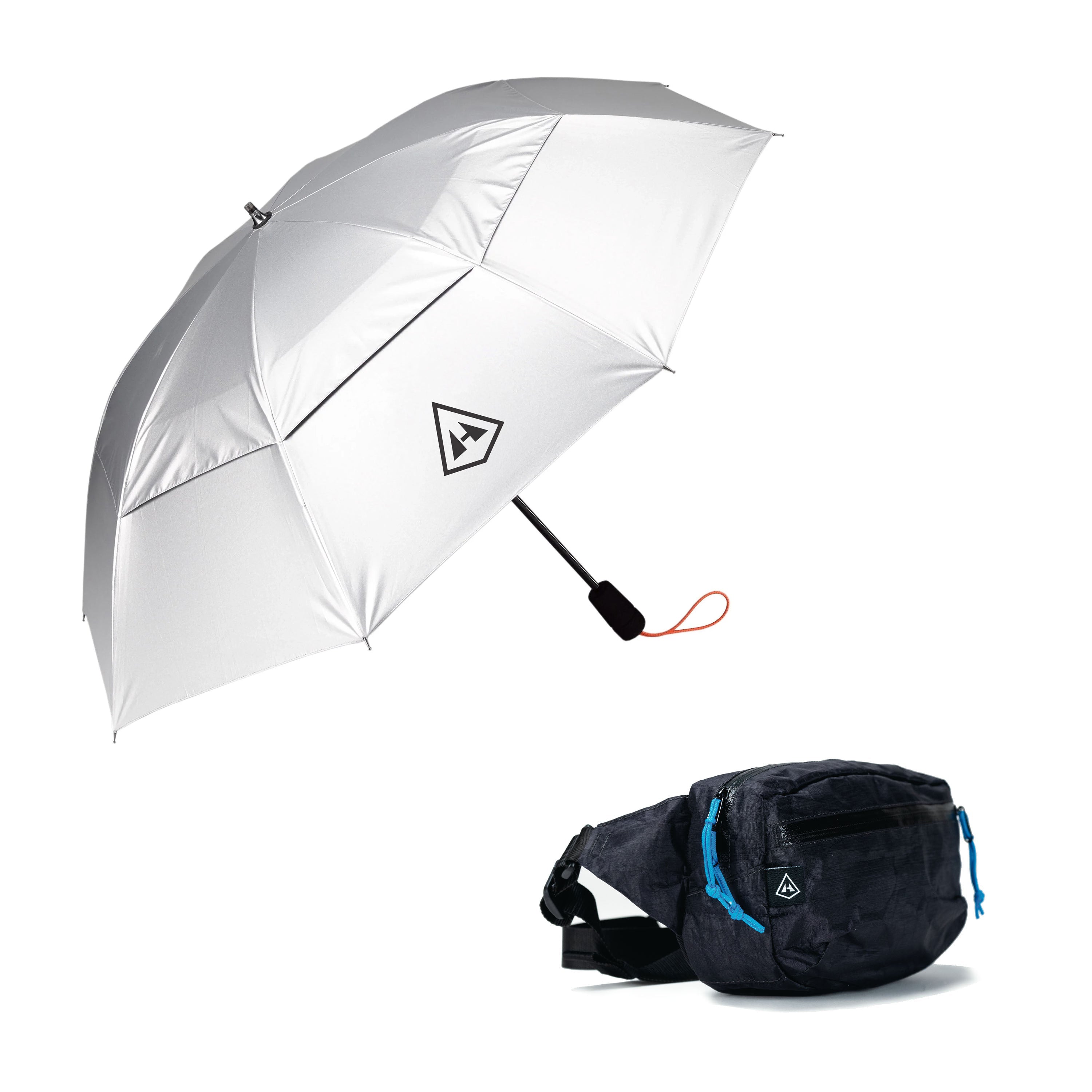 The Hyperlite Mountain Gear Runabout Bundle including the Essential Umbrella and Versa in Black