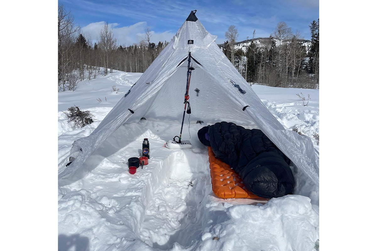 PITCHING AN ULTAMID 2 IN SNOW WITH NOLS INSTRUCTOR, JEFF WOHL