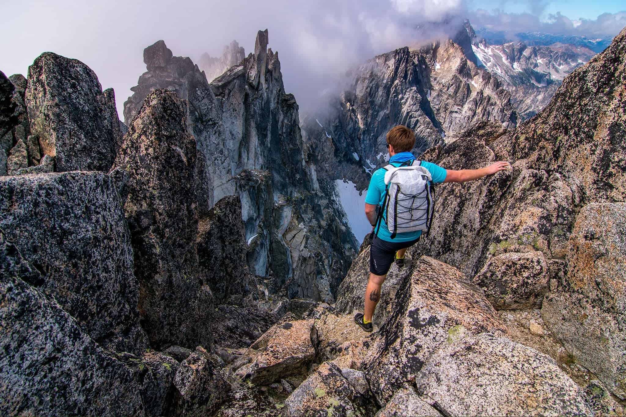 30 Liter Backpacks - Hiker on A Mountain