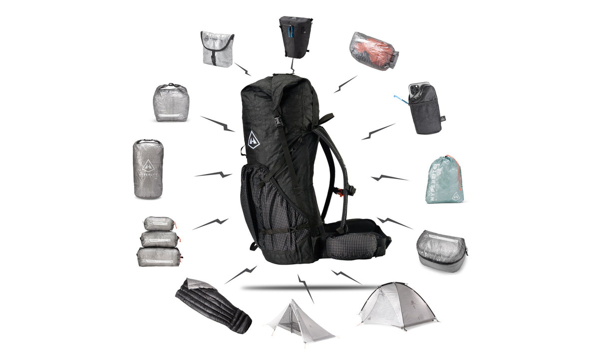 Ultralight Backpacking Gear System | Modular Organization | Hyperlite ...