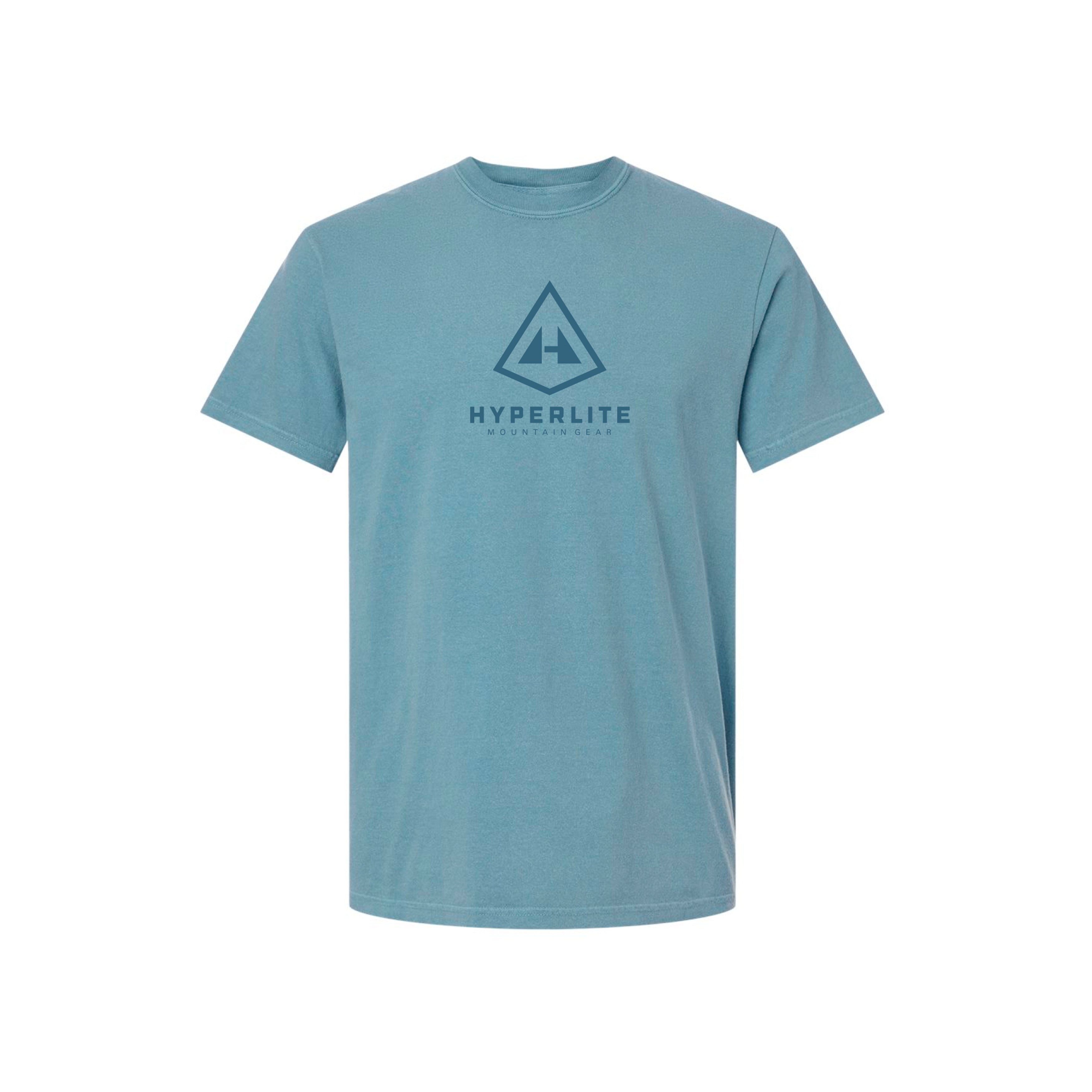 Ice Blue t-shirt with Hyperlite logo on a white background