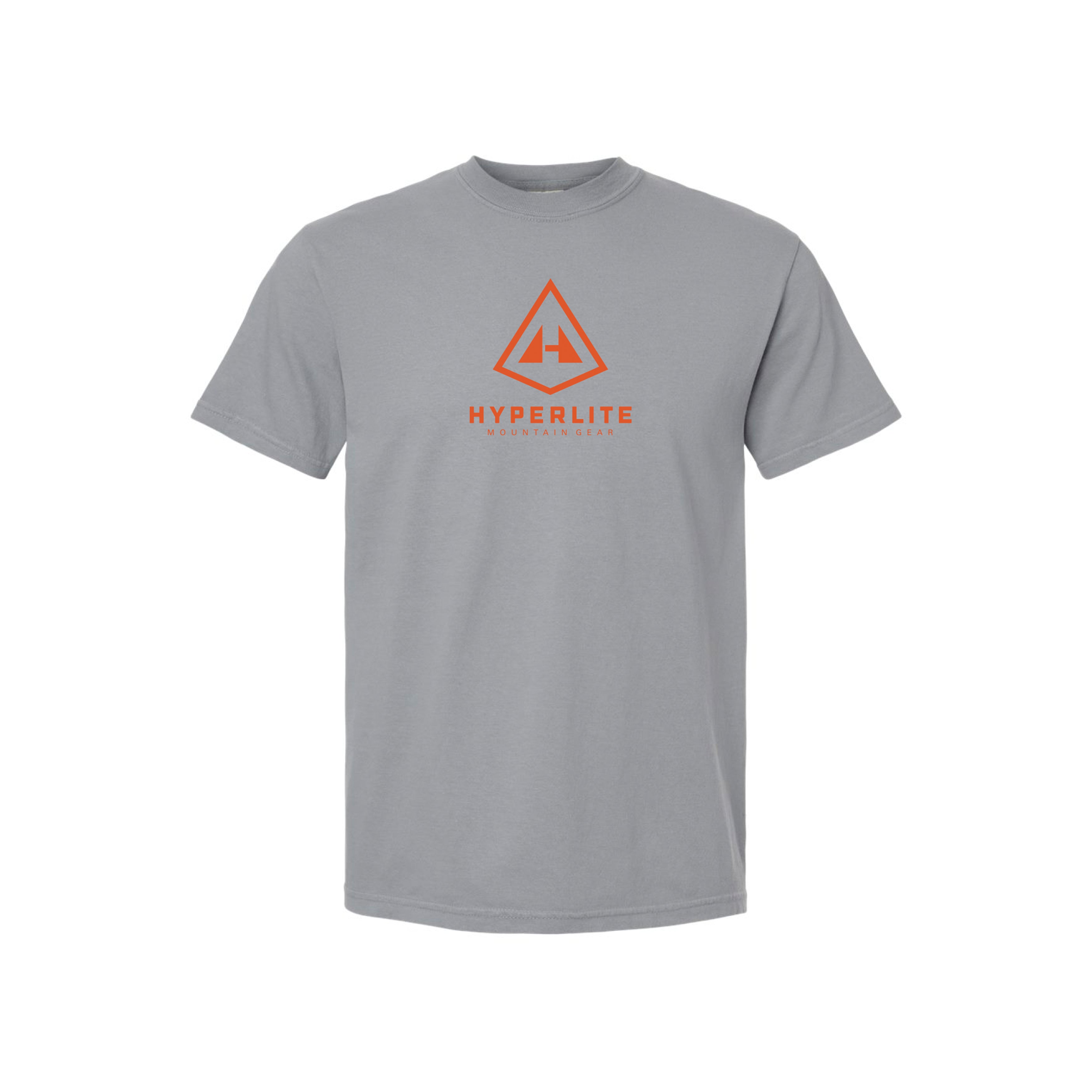 Gray t-shirt with Hyperlite logo on a white background