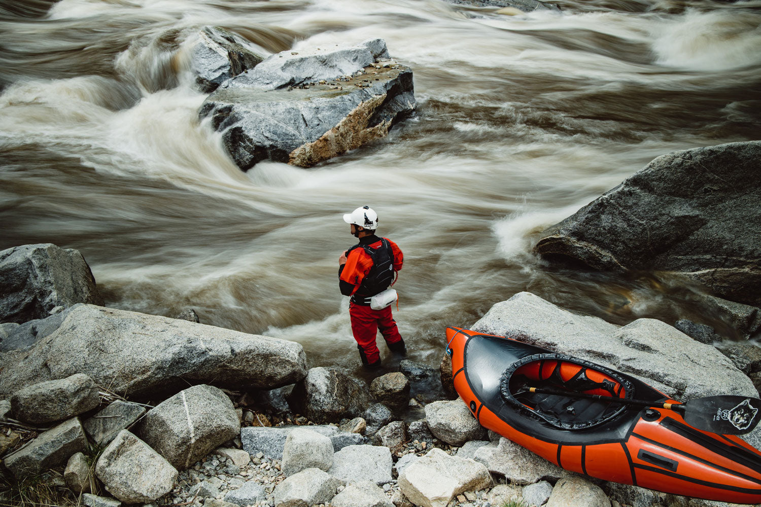 Packrafting with the river rescue bag