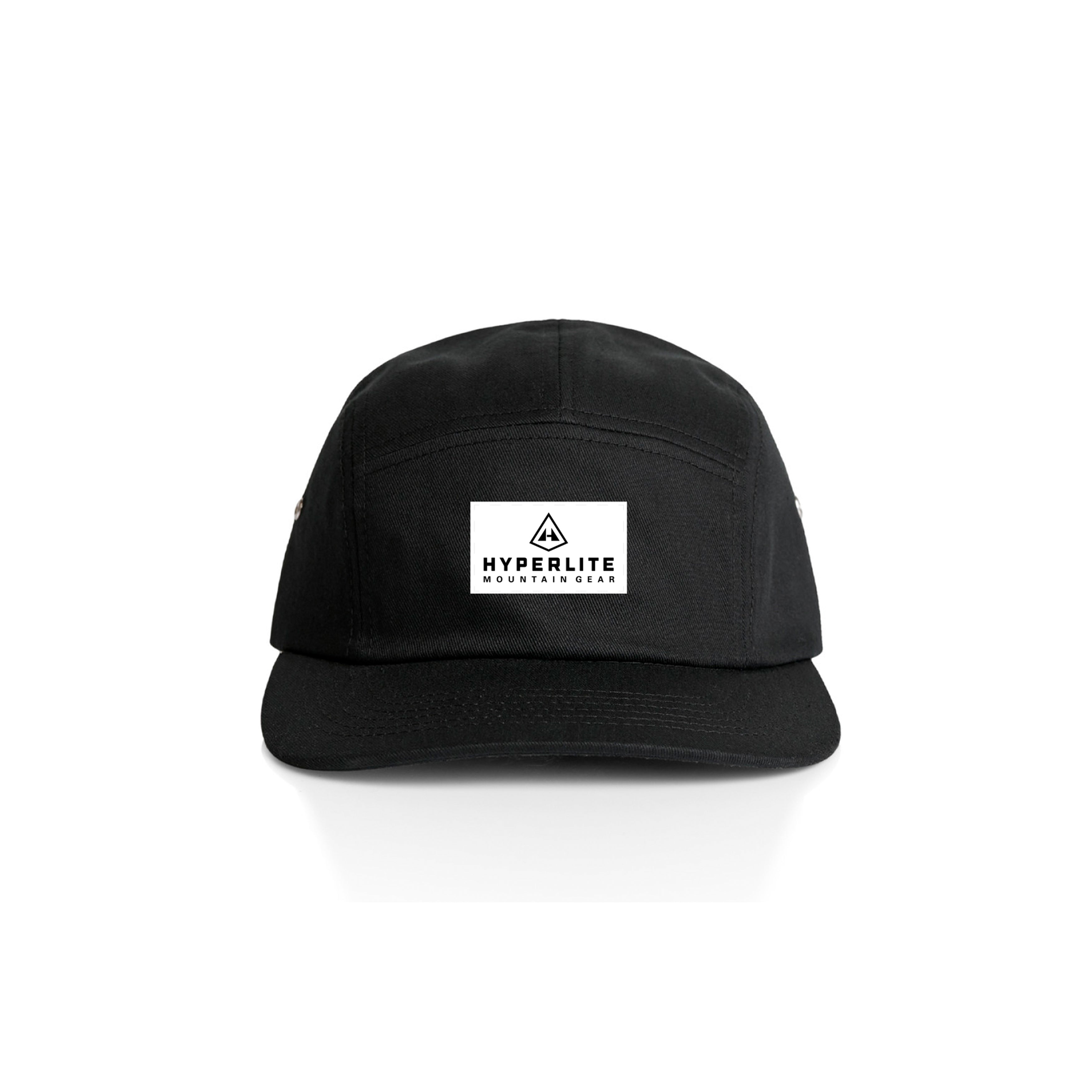 Black cap with Hyperlite Mountain Gear logo on a white background