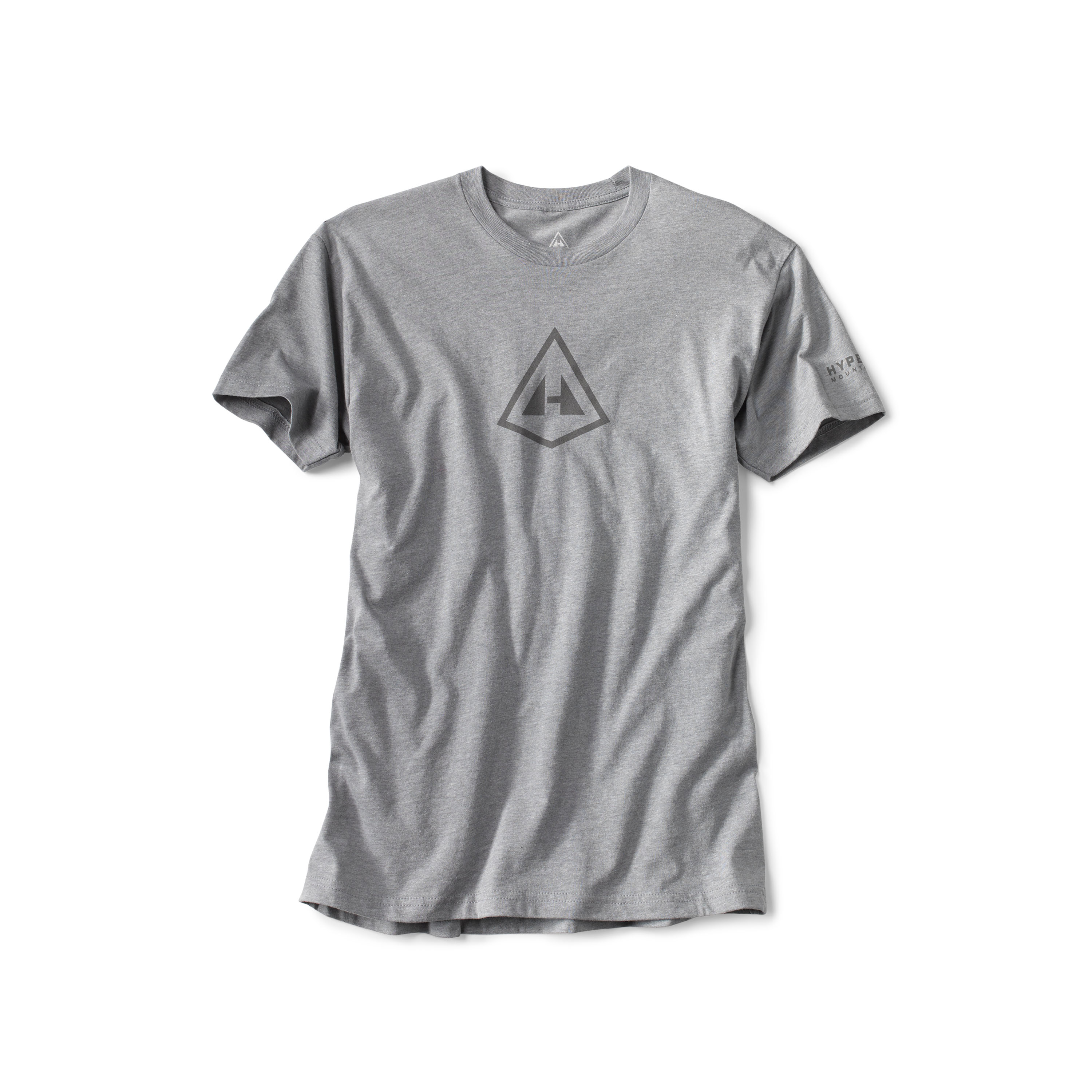 Hyperlite Mountain Gear Tonal Pyramid Tee in Dark Heather Gray 