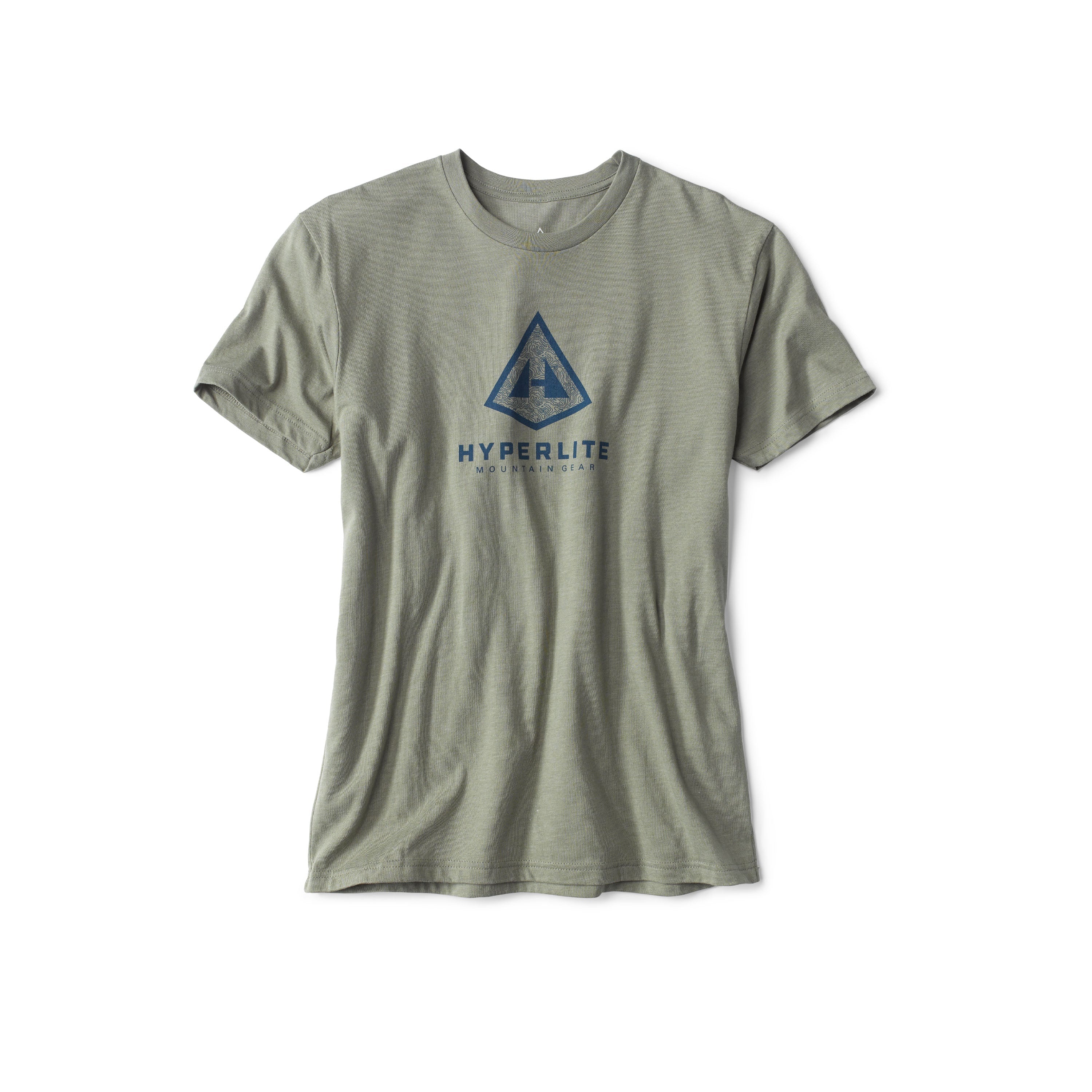 Hyperlite Mountain Gear Topo Logo Tee in Light Olive 