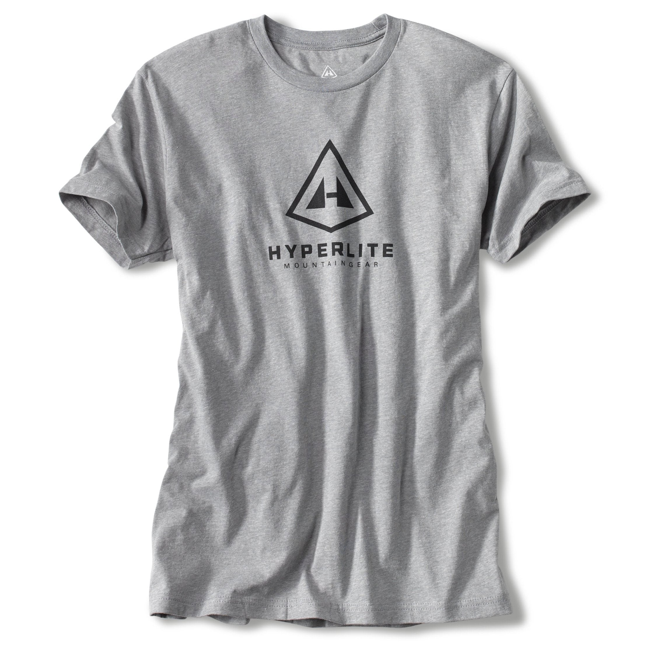 Hyperlite Mountain Gear Vertical Logo Tee in Dark Heather Gray 