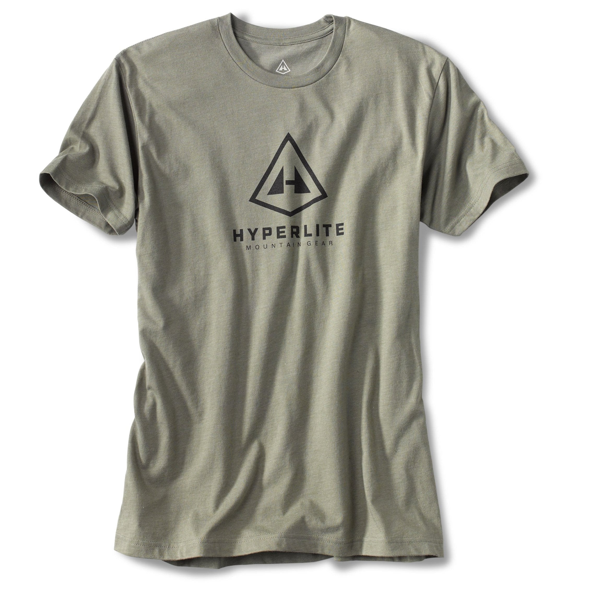 Hyperlite Mountain Gear Vertical Logo Tee in Light Olive 