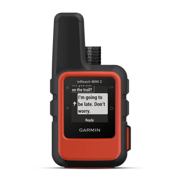 Garmin inReach Mini 2 receiving a text message via the Iridium® satellite network