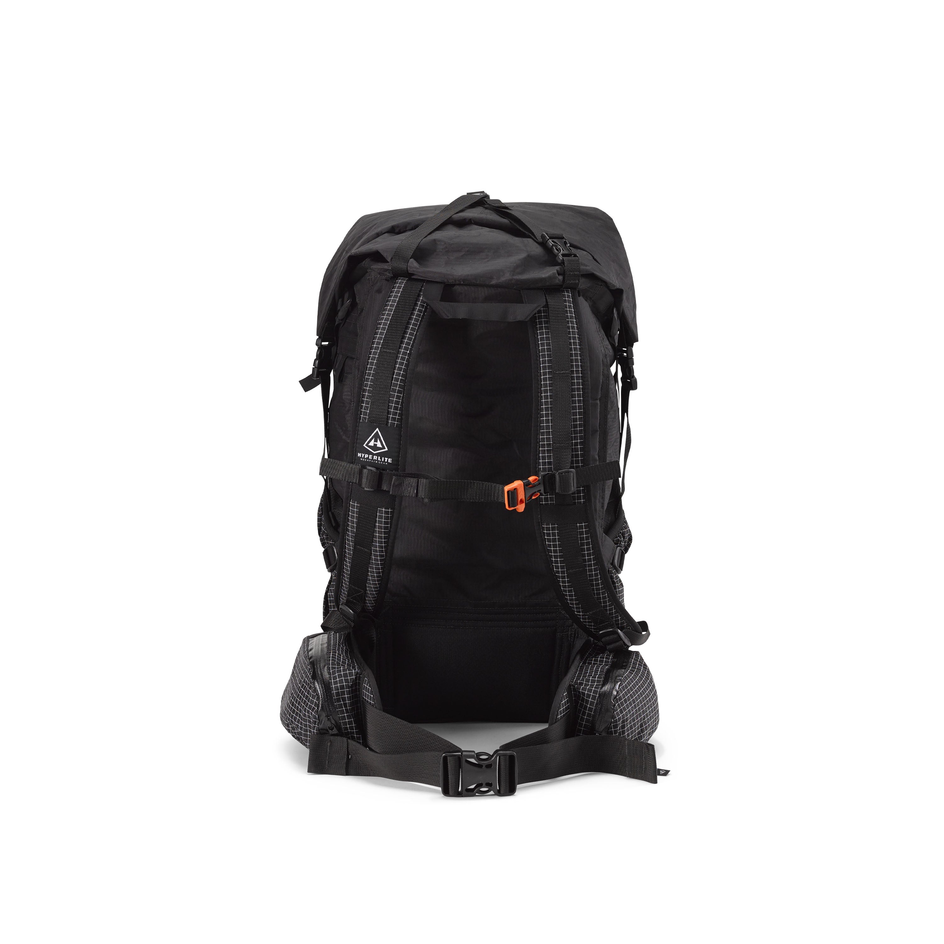 Back perspective of a Black Southwest 40 Pack with orange straps #Color_Black