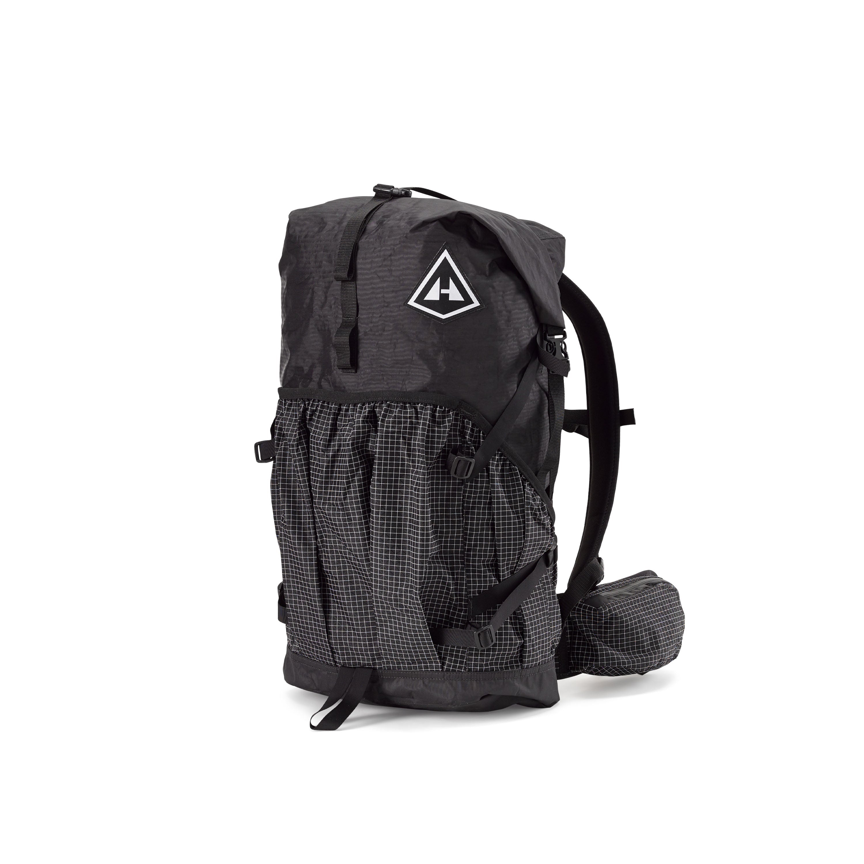 Front view of the Black Southwest 40 Pack featuring a Hyperlite Mountain Gear logo #Color_Black 