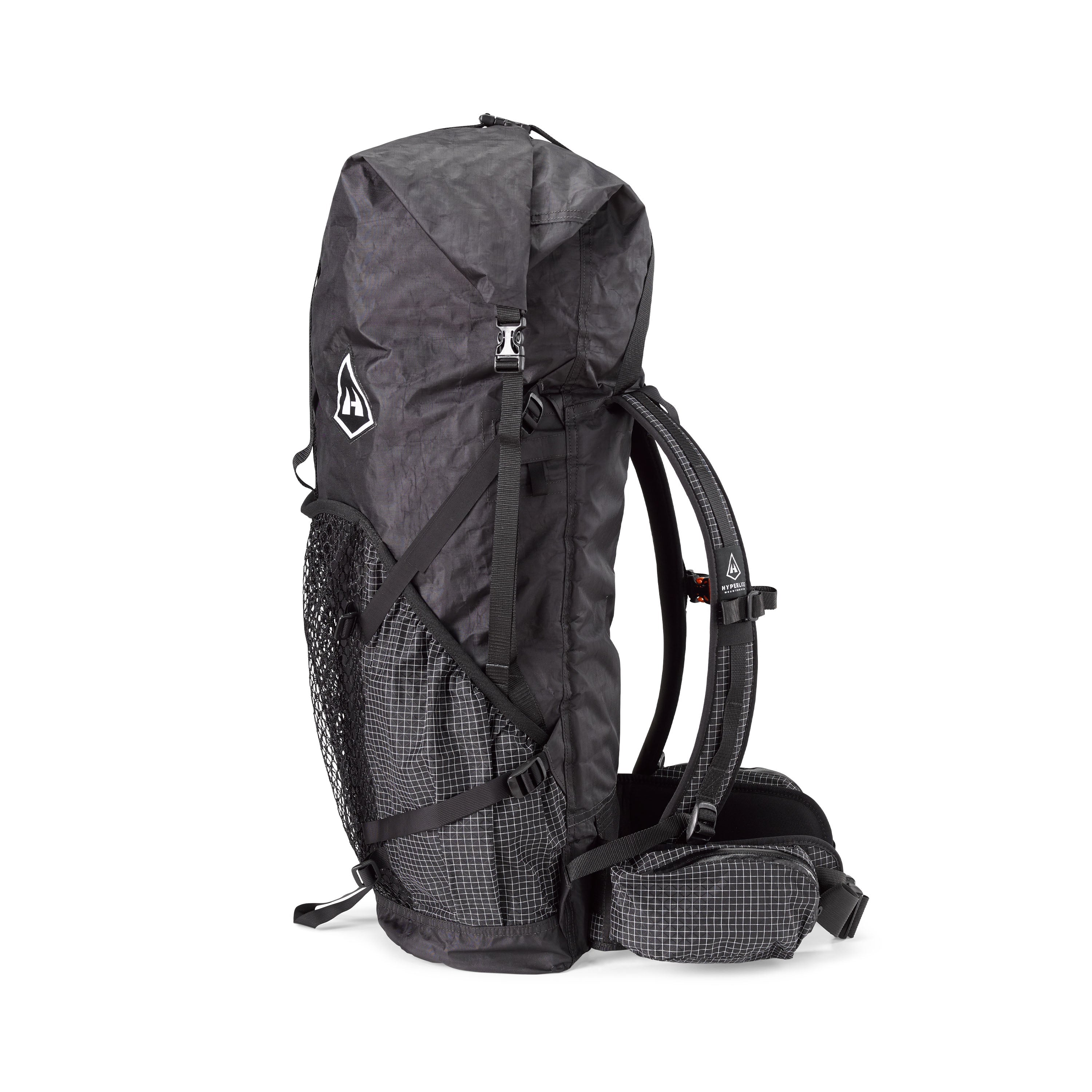 Left side view of Hyperlite Mountain Gear's Junction 55 Pack in Black