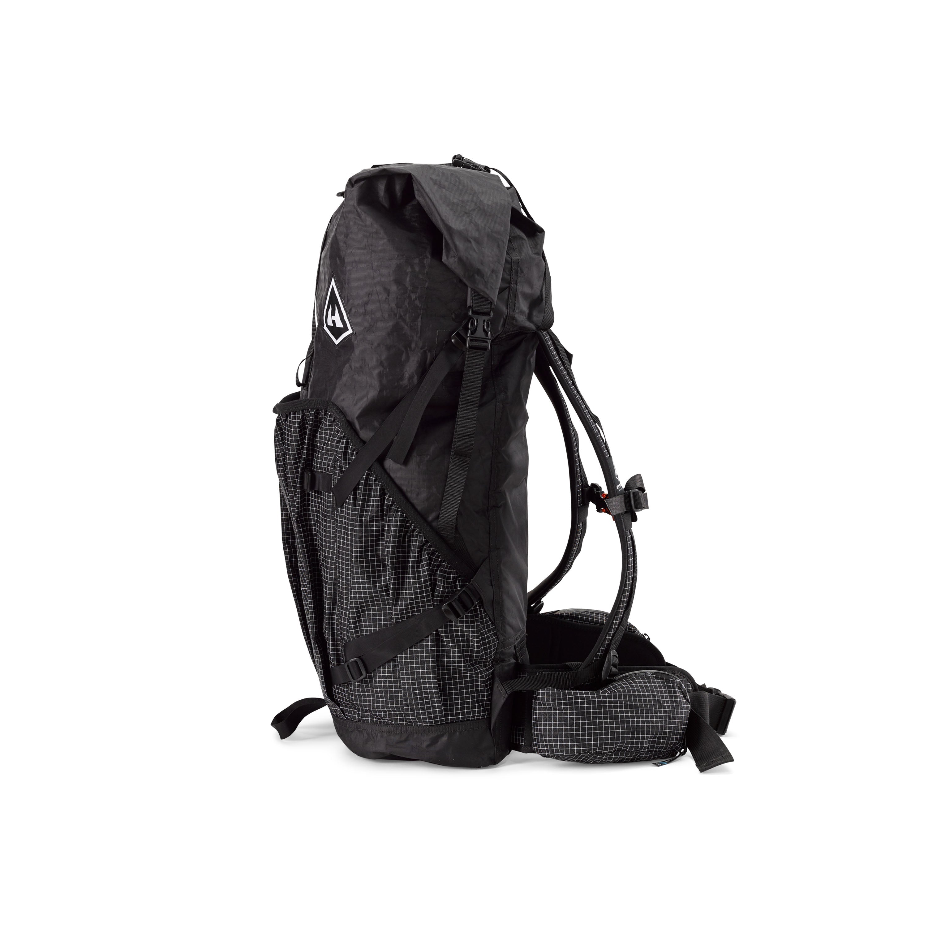 Southwest 55 Liter backpack featuring black fabric and adjustable straps #Color_Black