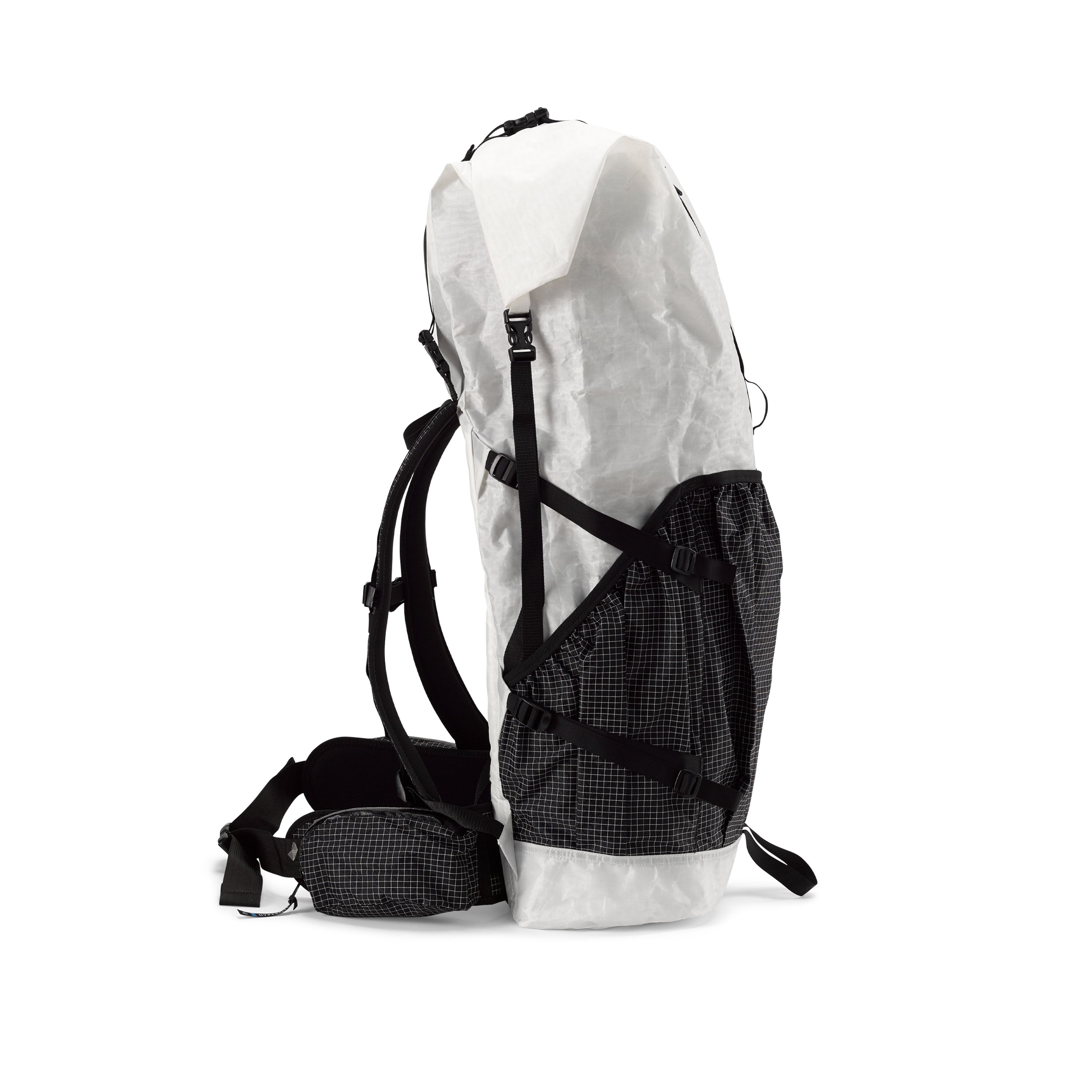 Right side view of Hyperlite Mountain Gear's Southwest 70 Pack in White #Color_White