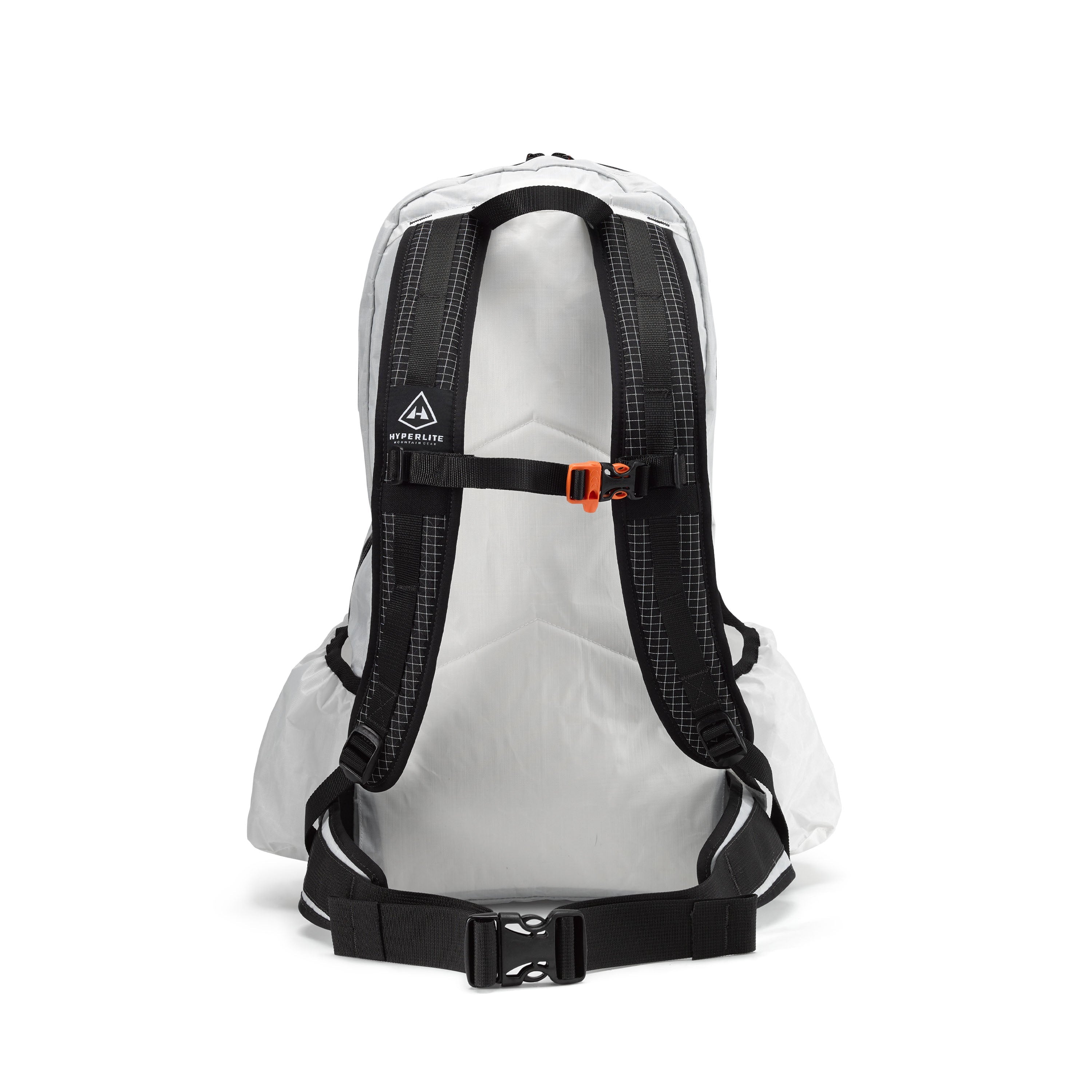 Back view of Hyperlite Mountain Gear's Daybreak 17 Pack in White